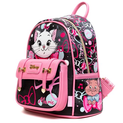 Wondapop Aristocats - Marie 11" Vegan Leather Fashion Mini Backpack