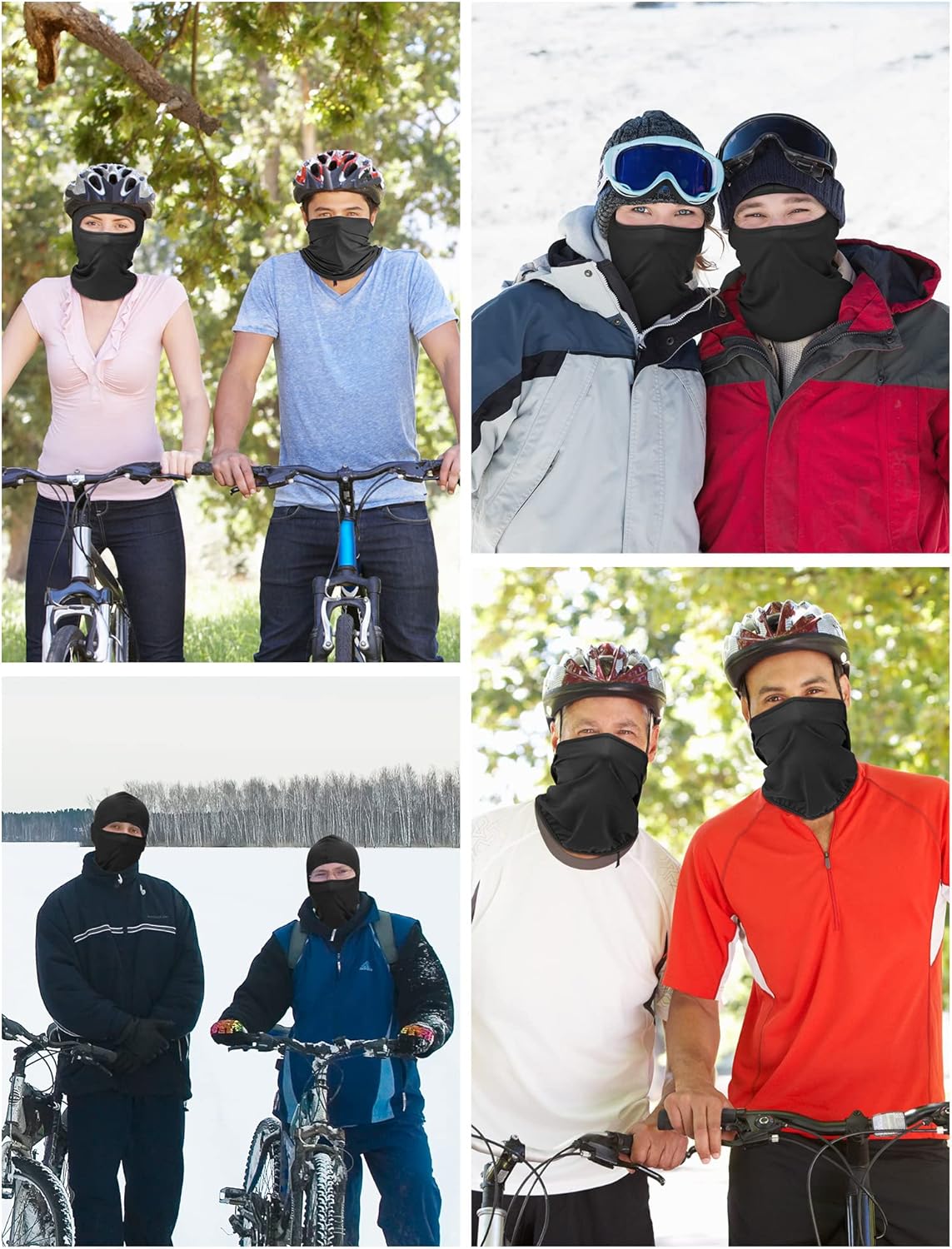 6 Pcs UV Protection Ski Mask Balaclava | Summer Full Face Cover for Men & Women