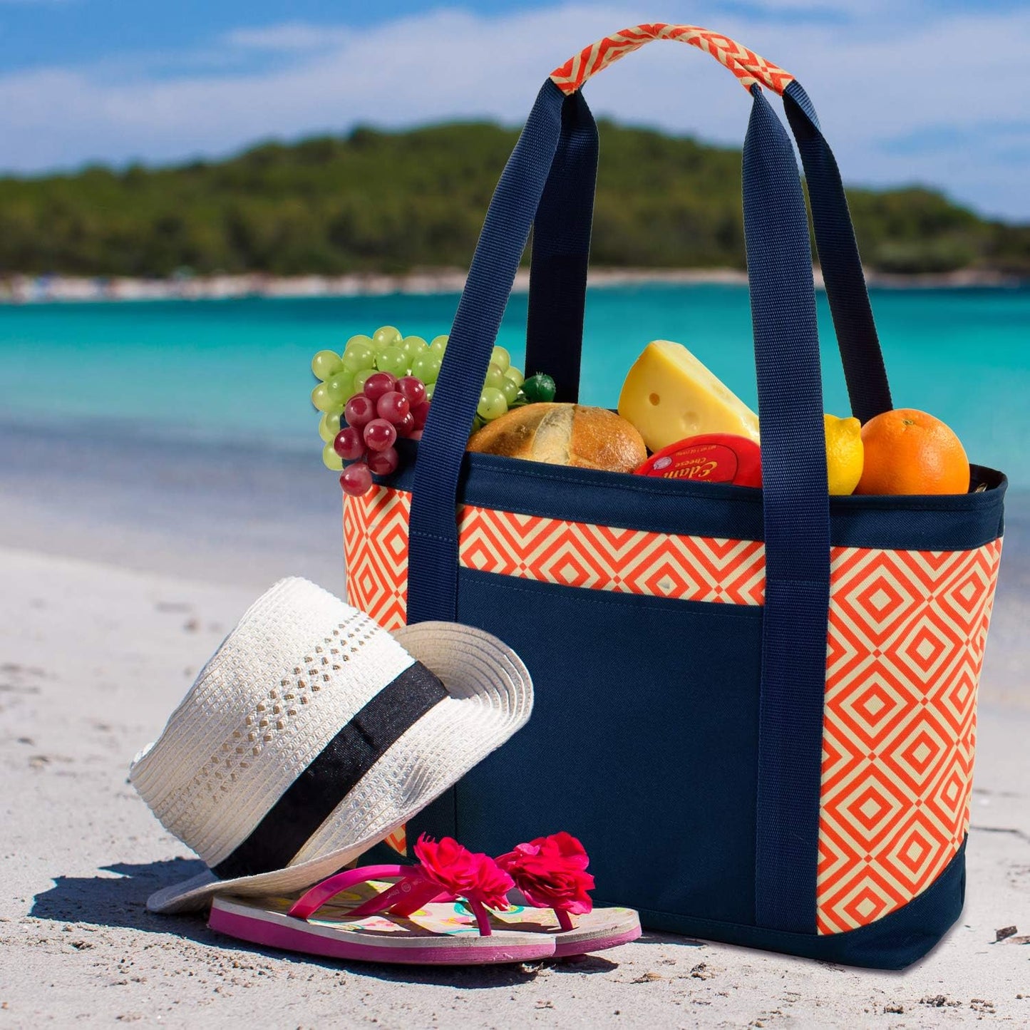 Picnic at Ascot Extra Large Insulated Cooler Bag - 30 Can Tote- Designed & Quality Approved in USA