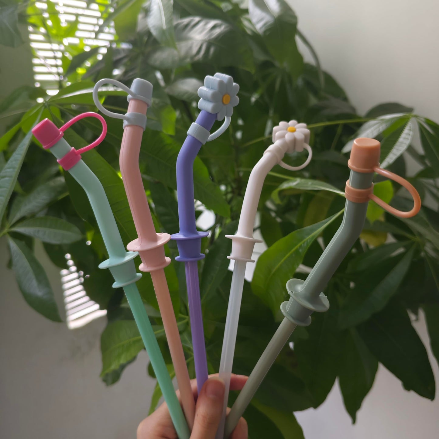 Jetstop 0.4-inch Straw Cover Cap for Hydro flask tumblers - Dust Proof 10mm Silicone Toppers compatible with Hydroflask Press-in Straw Lid (Mix, 12 pcs)