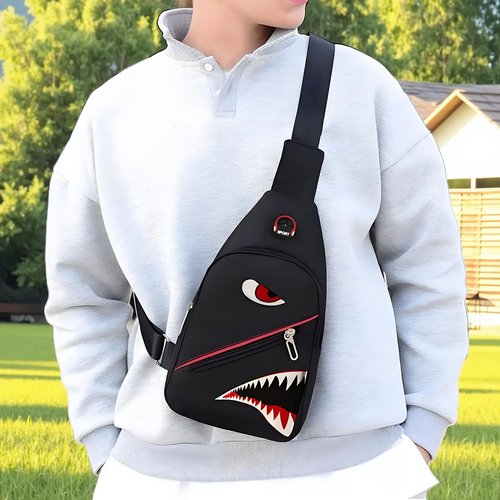 WRLDMCWLQ Shoulder Sling Crossbody Phone Chest Bag - Men Women Small Casual