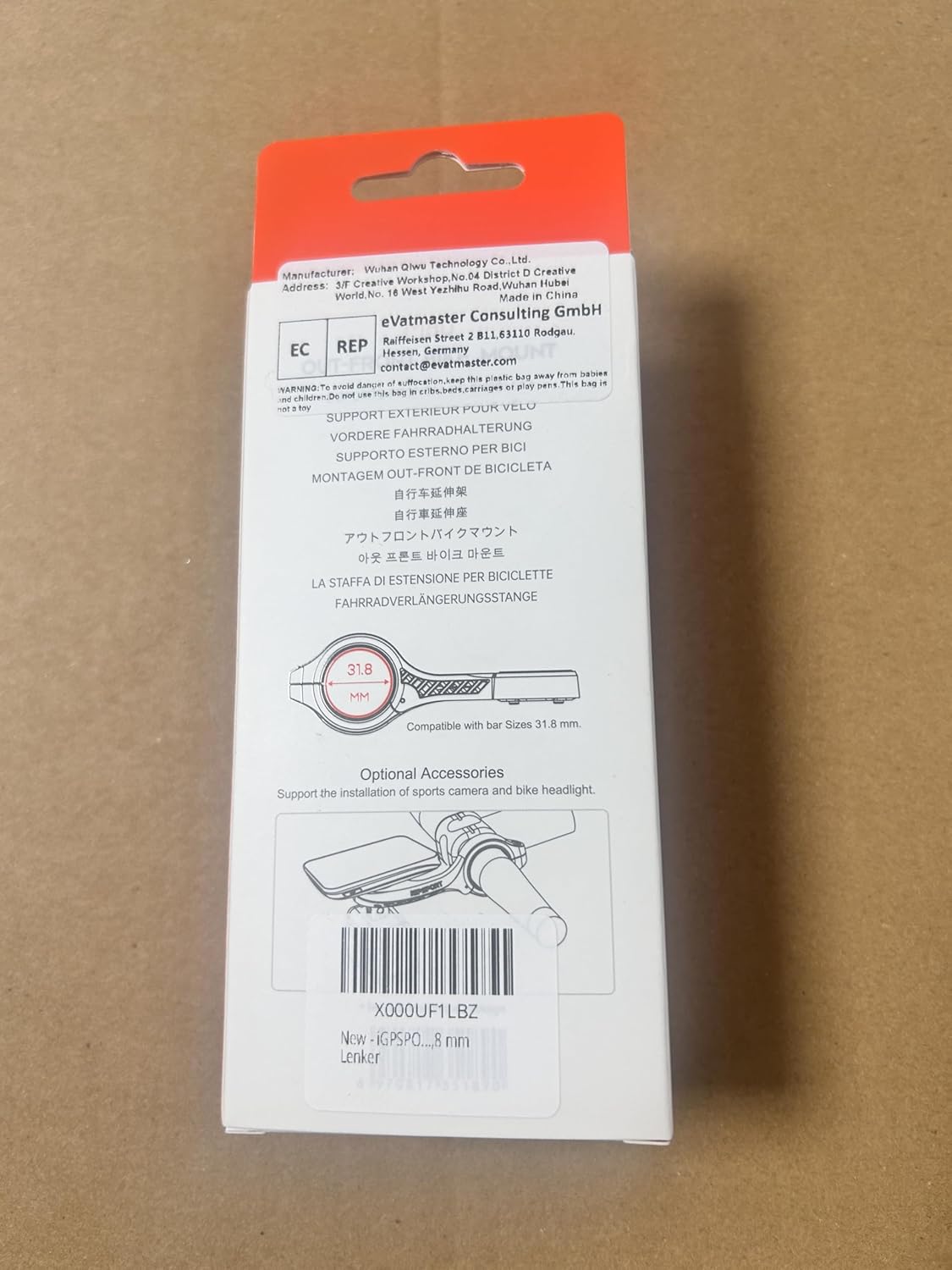 iGPSPORT Out Front Bike Mount Bicycle Compatible with Garmin Edge Bike Computer/XOSS Meilan/CYCPLUS/Bryton