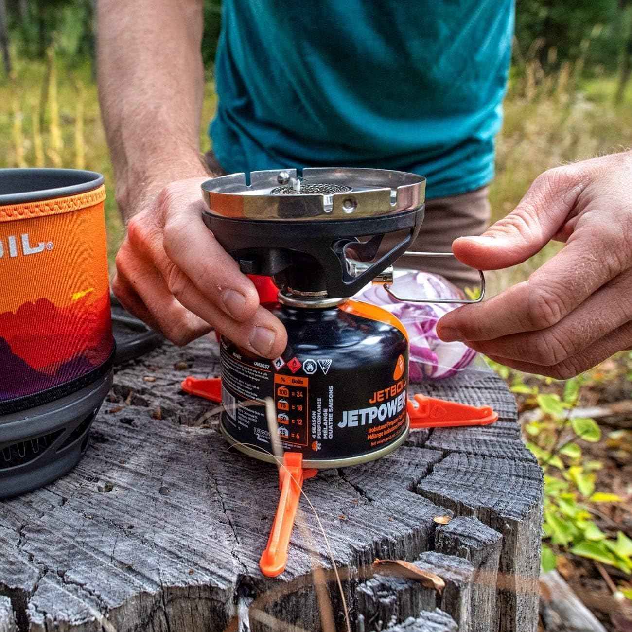 Jetboil MiniMo Camping Stove - Adjustable Heat Backpacking Cooking System