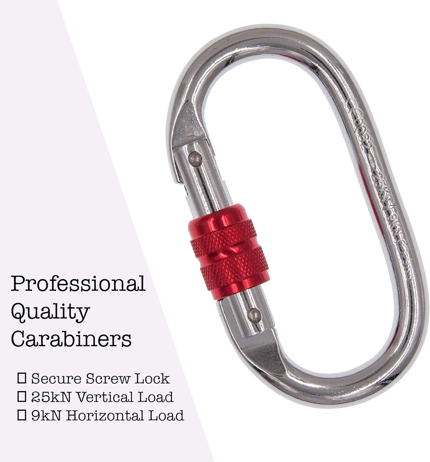 Set of 2 Carabiners & 2 Daisy Chains - Accessories for Easy Installation & Extending The Length of Aerial Silks Fabric, Aerial Yoga Hammock, Antigravity Inversion Pilates, Sensory Swing