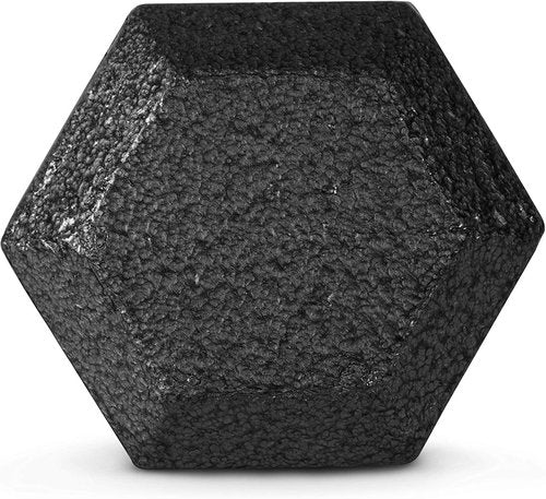 Hex Dumbbell Set - Black Cast Iron, 5-120 LBs, Available in Single or Pair