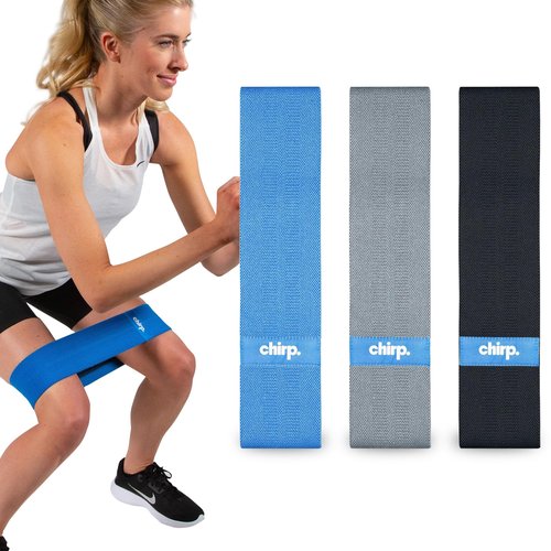Chirp Premium Quality Resistance Bands - Versatile, Strength, Flexibility, and Physical Therapy, Durable Exercise, Gym, Workout Bands for Men and Women - 3 Levels of Resistance, 31.5 Inches.