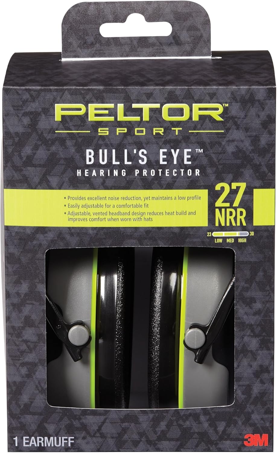 Peltor Sport Ultimate Hearing Protector, Noise Reduction Rating (NRR) 30 dB, Lightweight Design For Comfort & Extended Wear, Peltor Sport's Highest Noise Reducing Ear Muffs, Black/Grey (97042-PEL-6C)