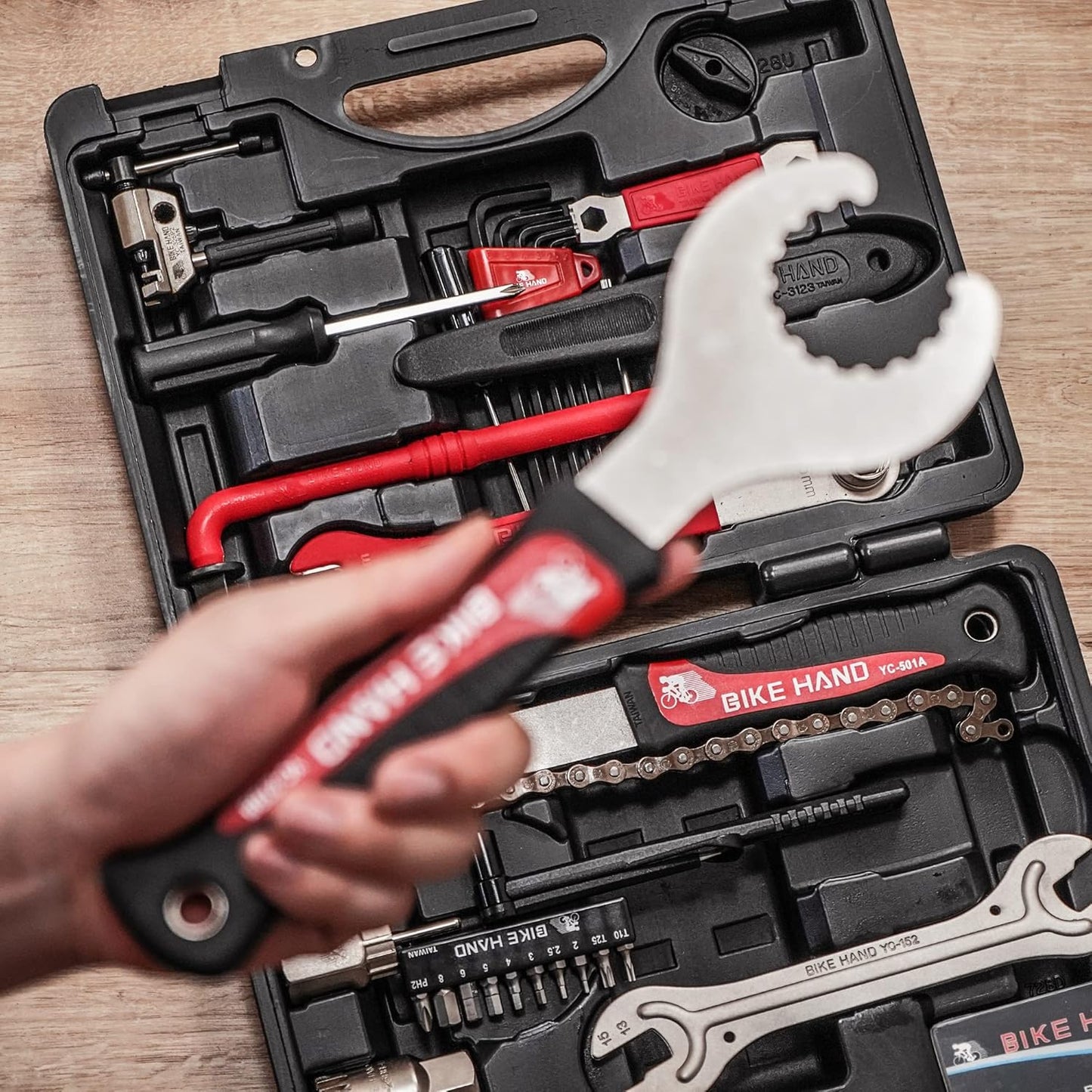 BIKEHAND 18 Piece Bike Bicycle Repair Tool Kit Set - Great Bike Maintenance Tools for Mountain & Road Bike -Bike Tools Set Complete with Torque Wrench