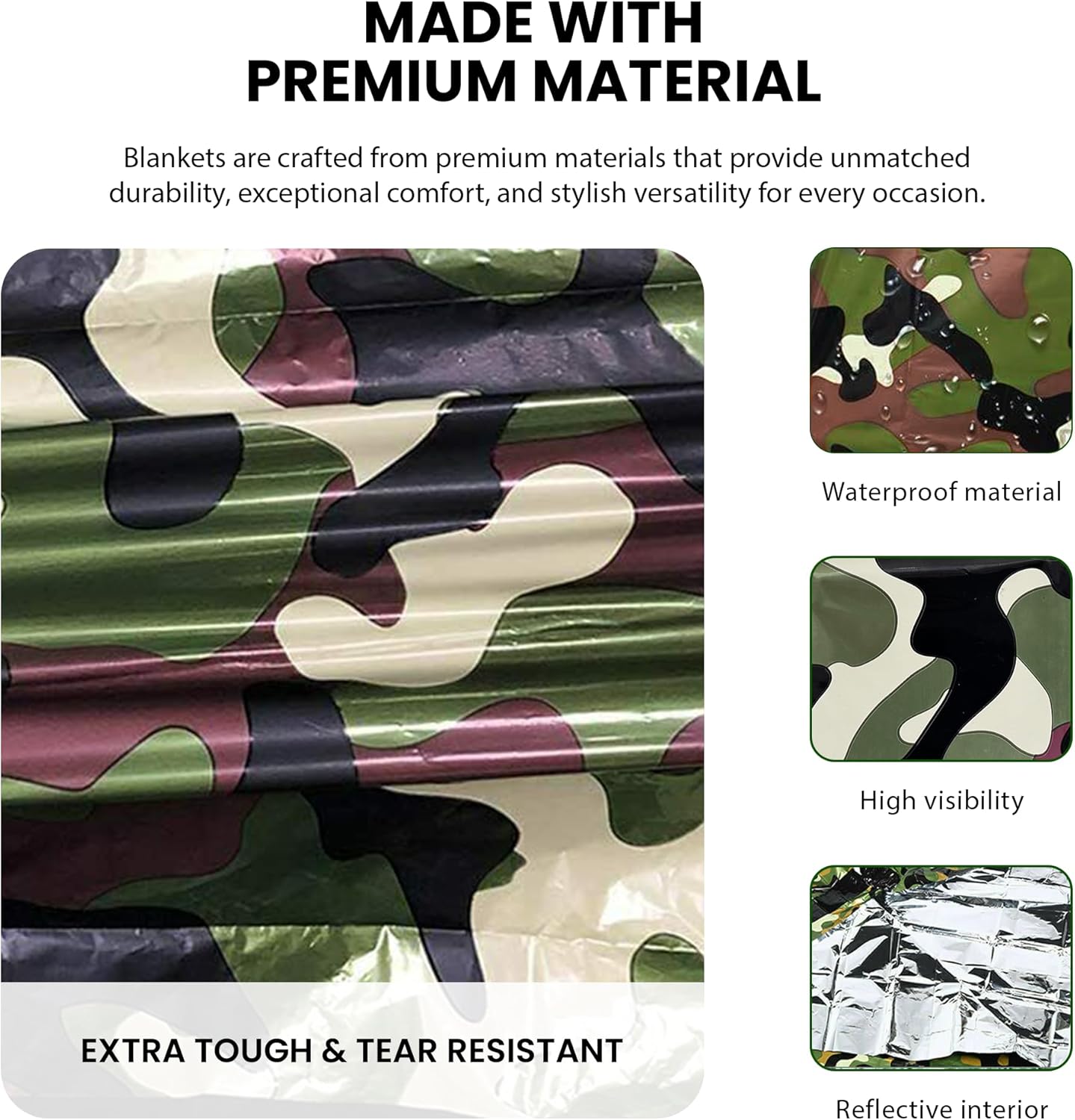 Primacare HB-10 Emergency Mylar Thermal Blankets – 10 Pack, 84" x 52", Silver – Reflective, Waterproof, Retains 90% Body Heat – for Survival, First Aid, Outdoors, Camping, EMS