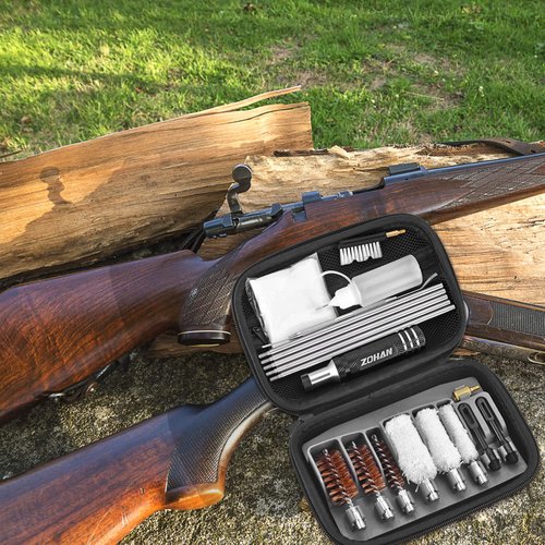 ZOHAN Shotgun Cleaning Kit for 12 20 410 Gauge, Shotgun Case 12 Gauge Shotgun Accessories with Empty Oil Bottle, a Total of 19 Pieces