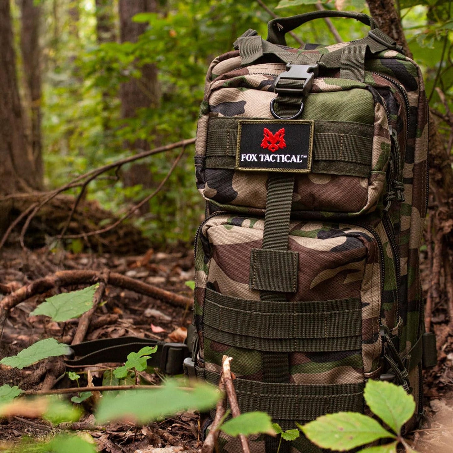 Fox Outdoor Products Medium Transport Pack | 29L Tactical Backpack with Organizer Pockets, MOLLE Webbing & Hydration Sleeve, Coyote