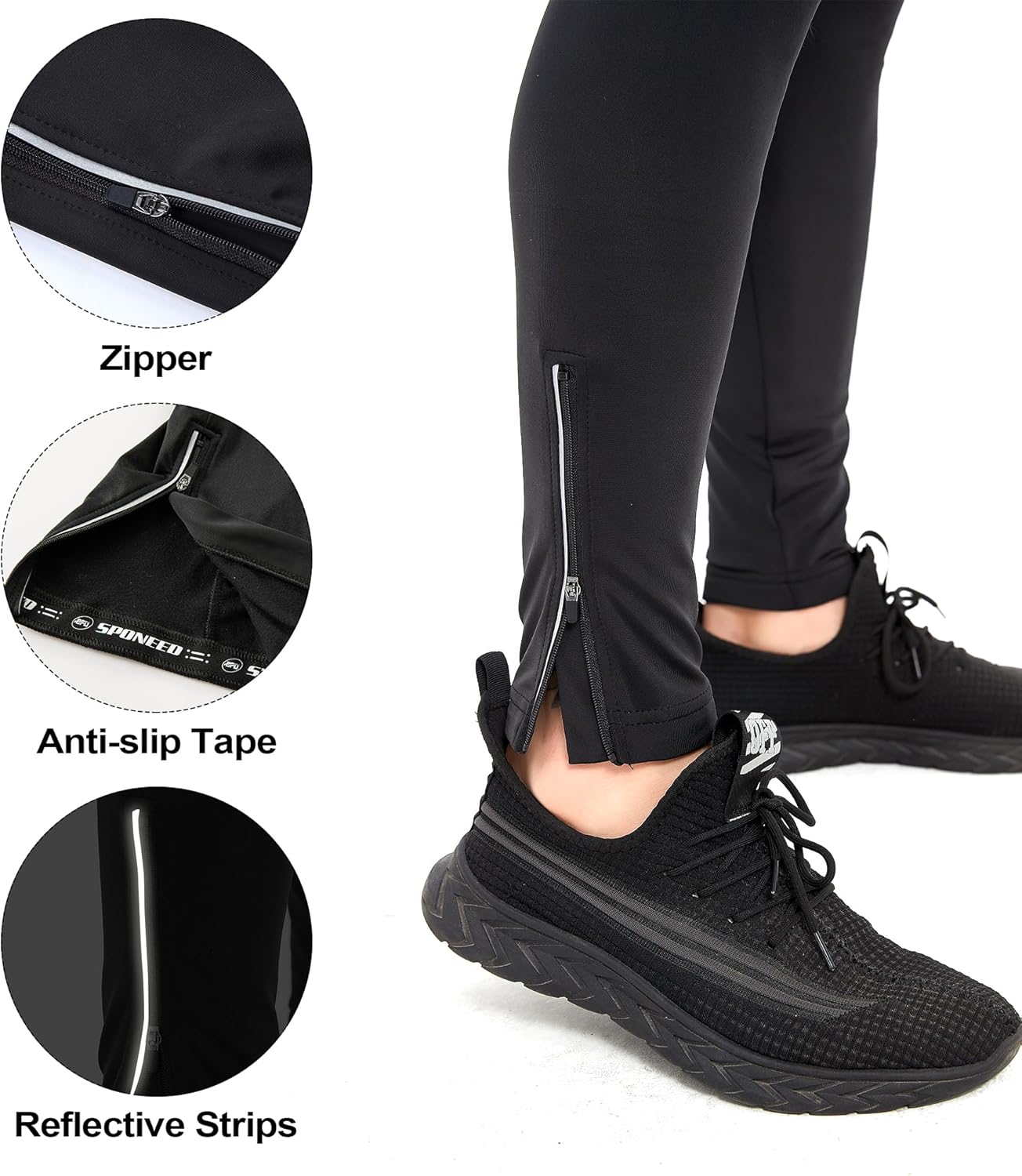 sponeed Men's Bicycle Pants 4D Padded Road Cycling Tights Leggings Outdoor Cyclist Riding Bike Wear