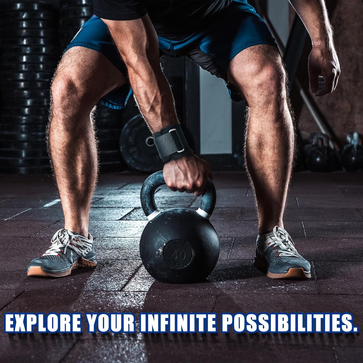 RitFit Weightlifting Wrist Straps - Durable Lifting Wraps for Powerlifting & Strength Training