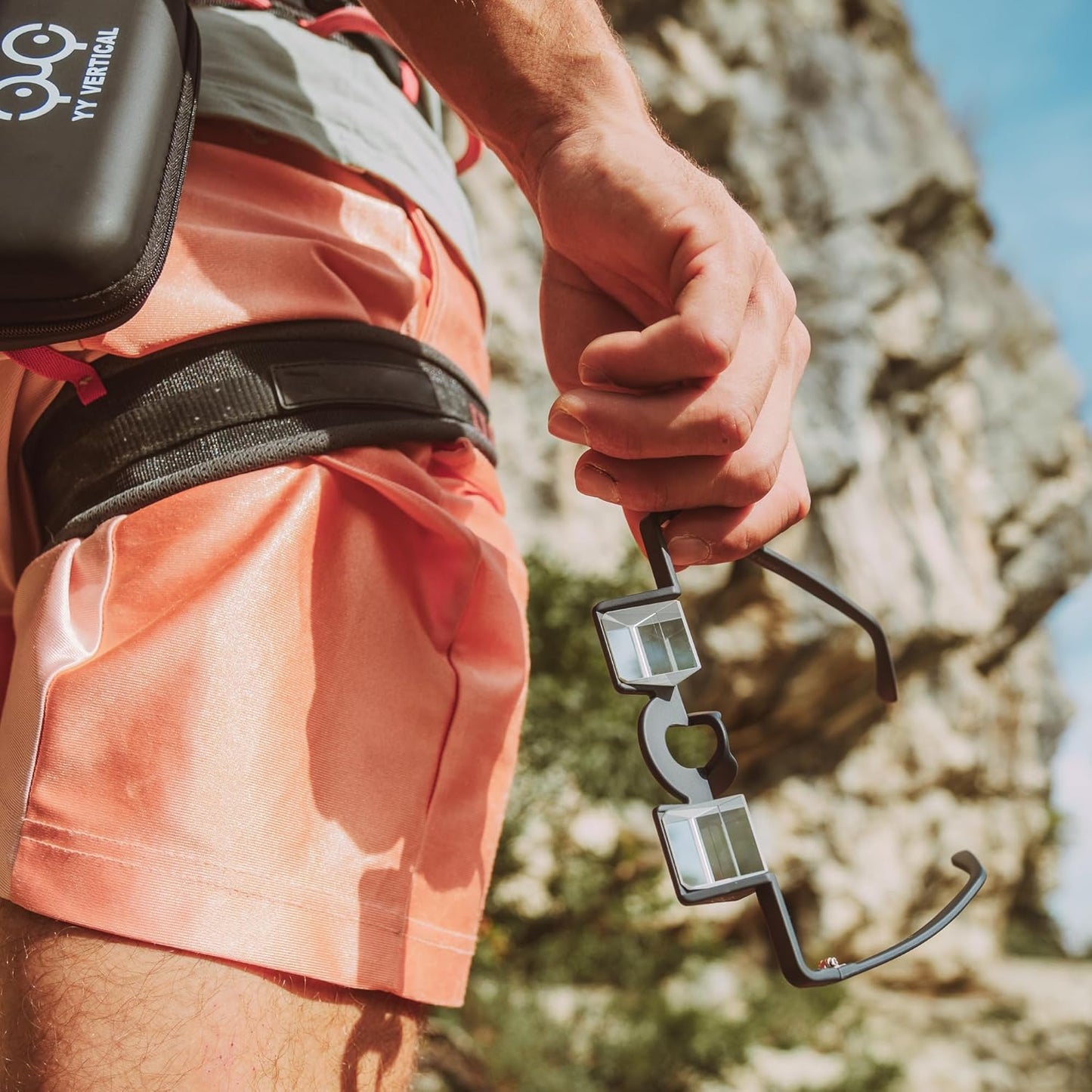 YY Vertical Belay Glasses - Hands-Free Climbing Safety Gear for Rock Climbers
