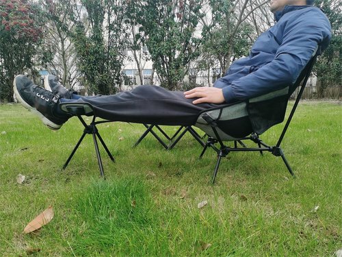 HI SUYI Portable Camping Chair Foot Rest Stool Lightweight Heavy Duty Folding Outdoor Picnic Beach Travel Fishing Backpacking,Durable 600D Oxford Cloth,Sturdy Aluminum Alloy Frame,with Carry Bag