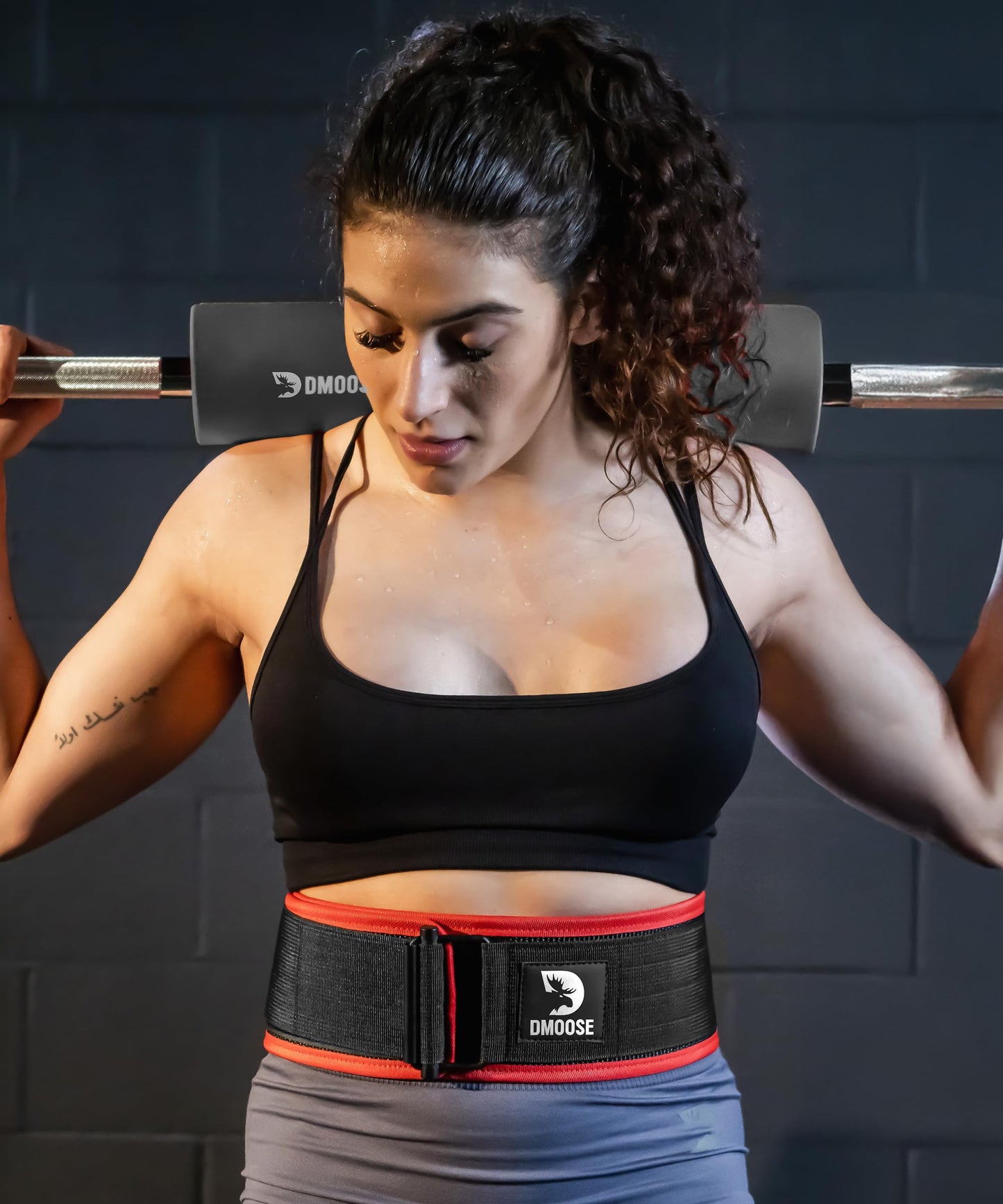 DMoose Auto Locking Weight Training Belt, Provides Lumbar Support & Stability, 4" Nylon Squat Belts for Men with Adjustable Buckle, Gym Belt for Women Weight Lifting