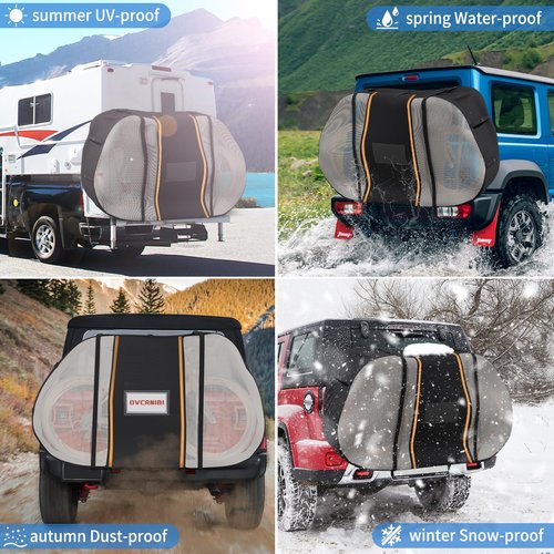 OVCRNIBI Bike Cover for Transport on Rack,Waterproof Tear Resistant Outdoor Bicycle Cover for 1,2 Bikes with Visible Tail Lights,License Plate Window and 2 Elastic Straps,80 ''L x 18''W x 50''H