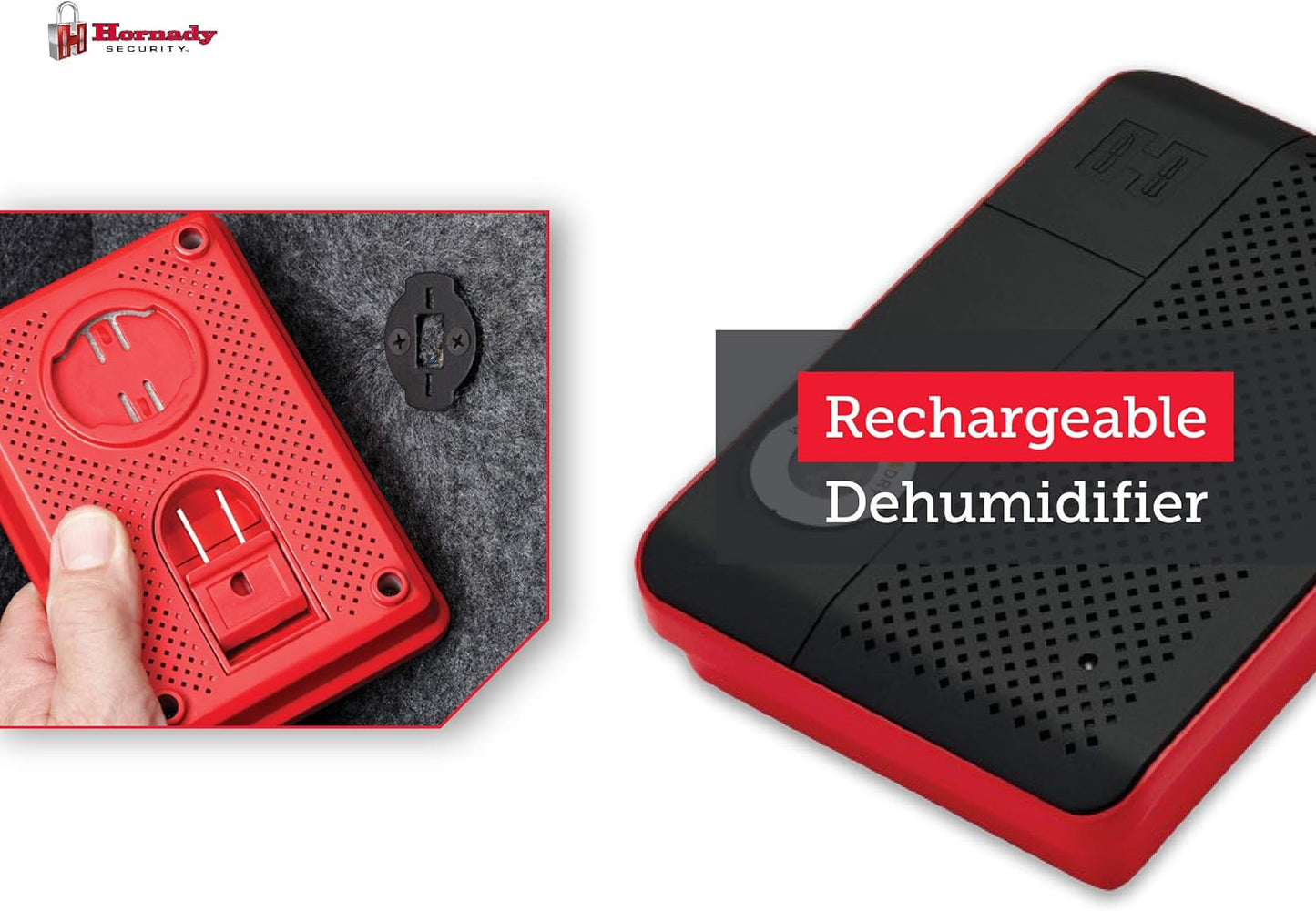 Hornady Rechargeable Dehumidifier 95900 - Portable Moisture Absorbers with Silica Gel to Prevent Moisture Damage for Gun Safe Accessories, Firearms, & More in Gun Safes & Cabinets, Closets, & Pantries