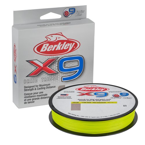 Berkley x9 Braid Superline, Suitable for Freshwater Environments