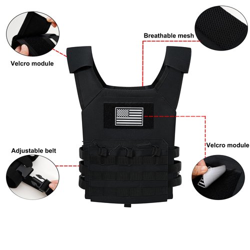 XIELIXIA Tactical Vest Youth Army Costume,Adjustable Training Protective Outdoor Vest,Suitable for Airsoft Paintball Game Equipment