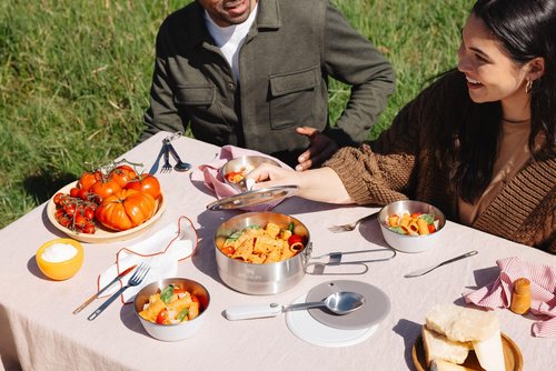 Stanley Wildfare Pro Stainless Steel Bowl | 16 oz Stackable Bowl | Packable Outdoor Dishware | Camping Essentials for Your Camp Kitchen | BPA-Free | Pale Pebble & Stone