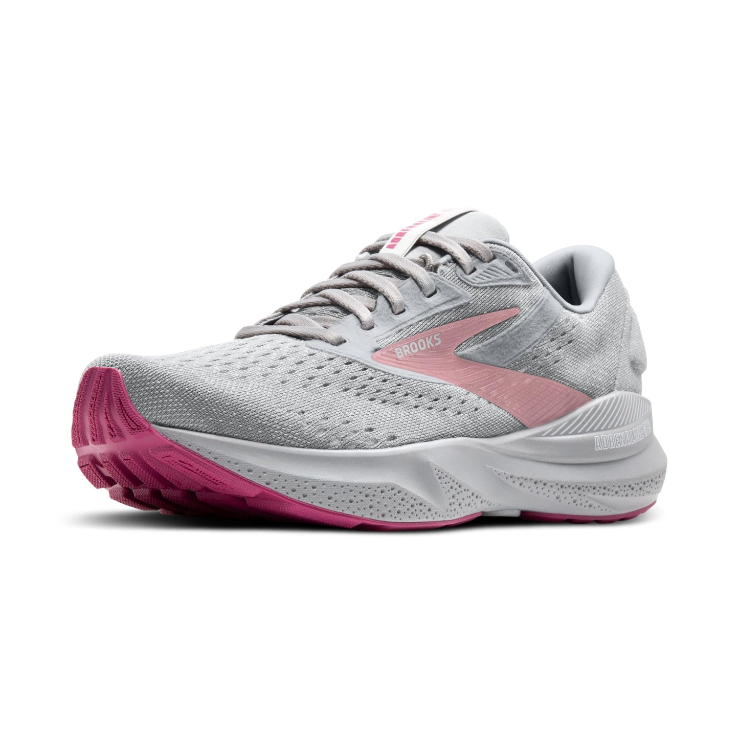 Brooks Women’s Adrenaline GTS 24 Supportive Running Shoe - Alloy/White/Zephyr - 8 Medium