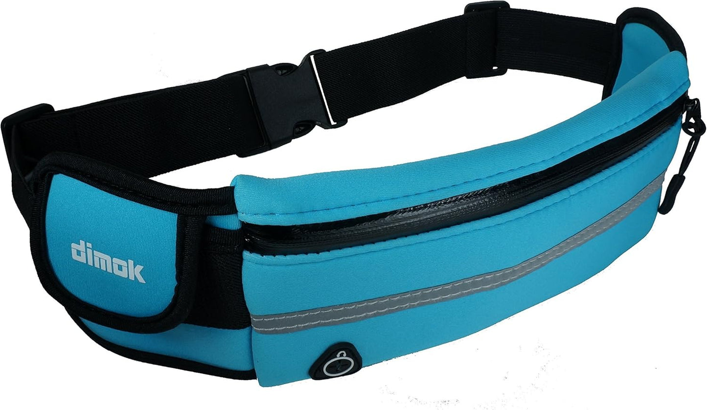 Running Belt Waist Pack - Water Resistant Runners Belt Fanny Pack for Hiking Fitness – Adjustable Running Pouch for Phones iPhone Android