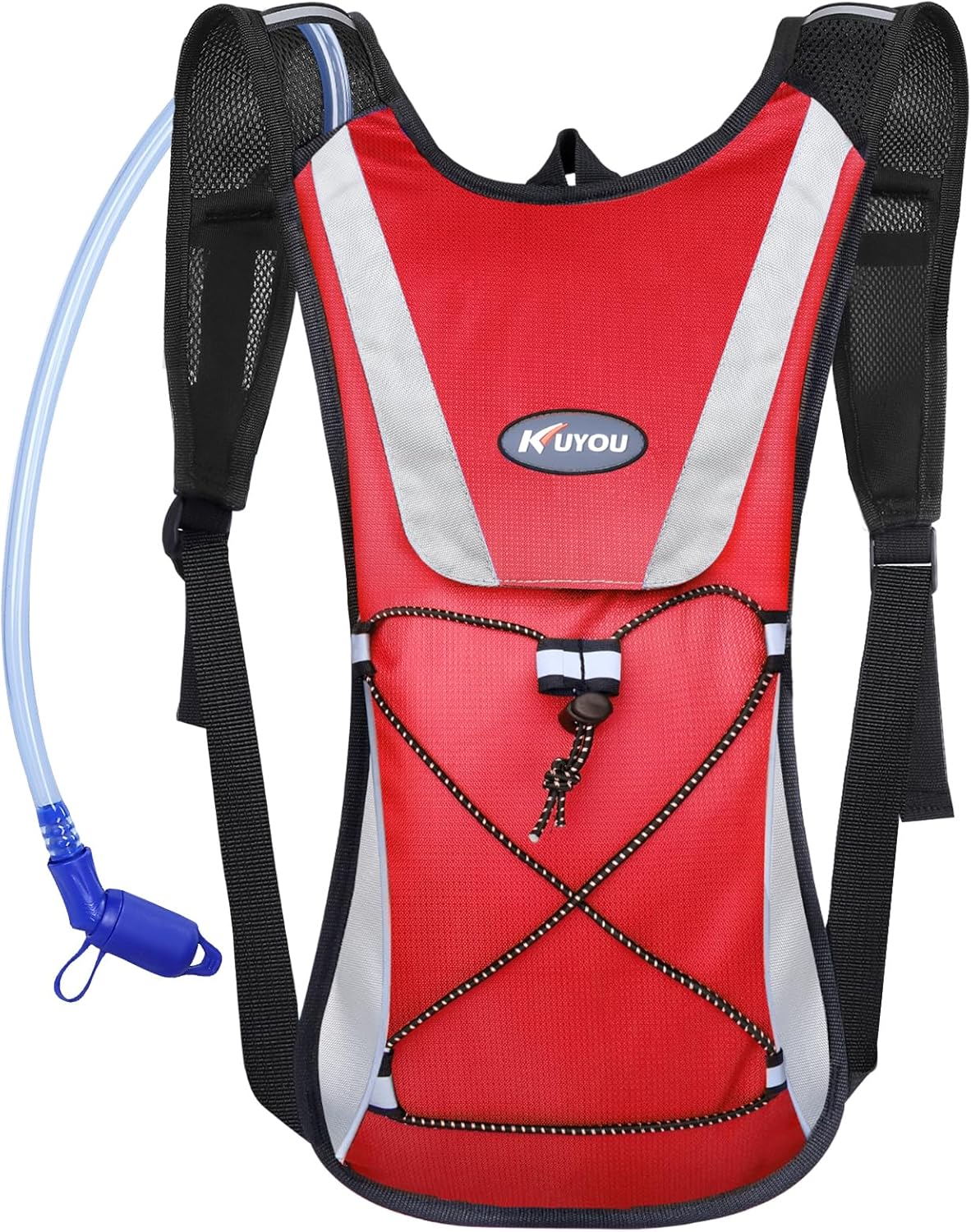 KUYOU Running Hydration Vest - Lightweight Insulated Hydration Backpack with 2L Water Bladder, Adjustable Chest Straps and Reflective Water Backpack for Trail Running Marathon Race Hiking Cycling