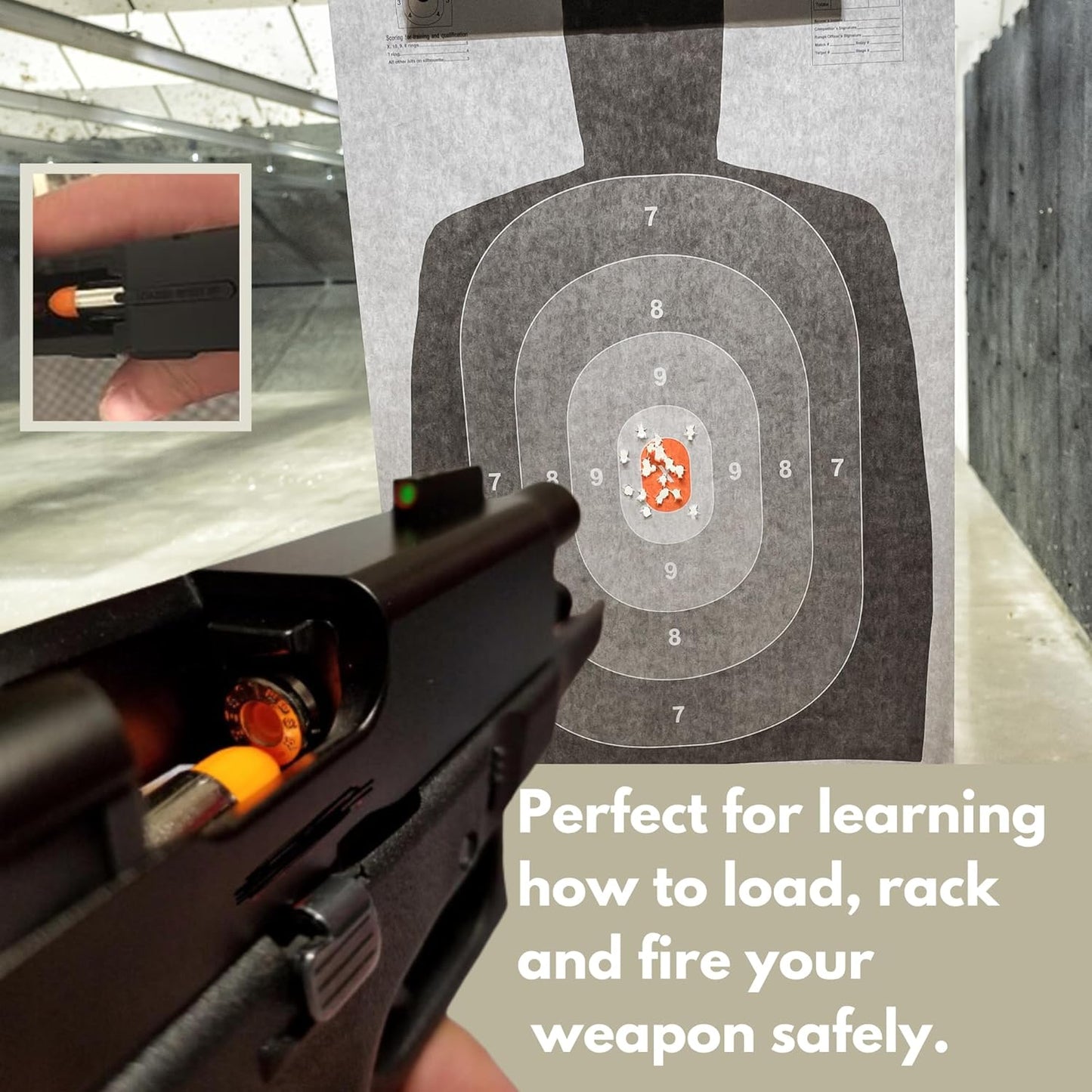 ST Action Pro 9mm Snap Caps – Orange Safety Trainer Dummy Rounds, Reusable Dry Fire Training Ammunition (10-Pack) for Gun Owners