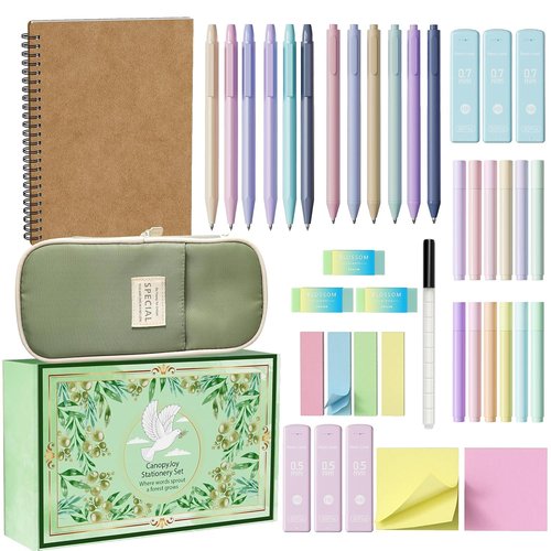 Bible Journaling Kit 39-Piece Set with Morandi and Neon Highlighters, No Bleed Bible Study Supplies for Church Classroom Home, Christian Gift for Women (Green)