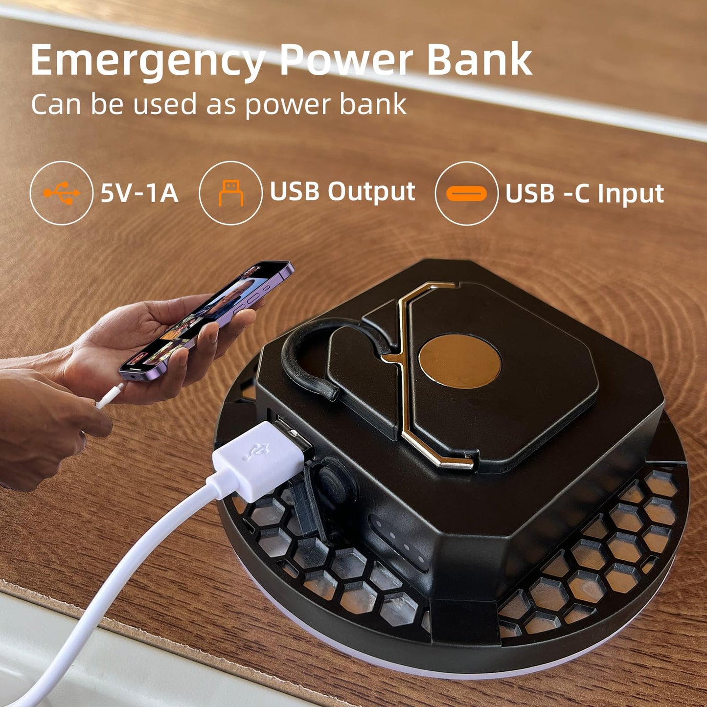 Amkulop Tent Light Hanging for Camping,Bright LED Rechargeable Portable Lantern for Vendor Booths,Waterproof Outdoor Lights with Battery Power, Camp Lamp Light with Magnet for Outdoor Glamping(Black)