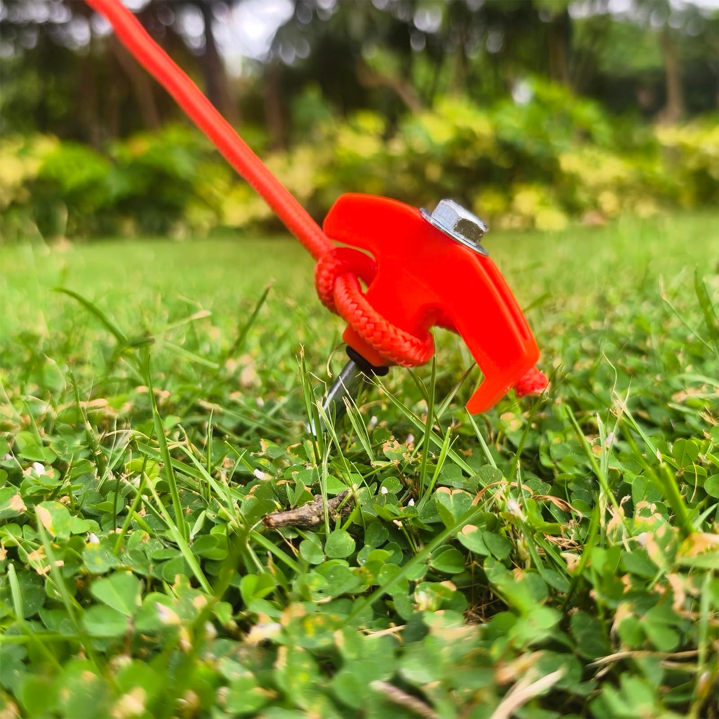 8" Screw in Tent Stakes - Ground Anchors Screw in, Camping Tent Accessories, Metal Threaded Tent Spikes, Tent Stakes for Outdoor Camping,Y-Shaped 3 Way Wrench (9)