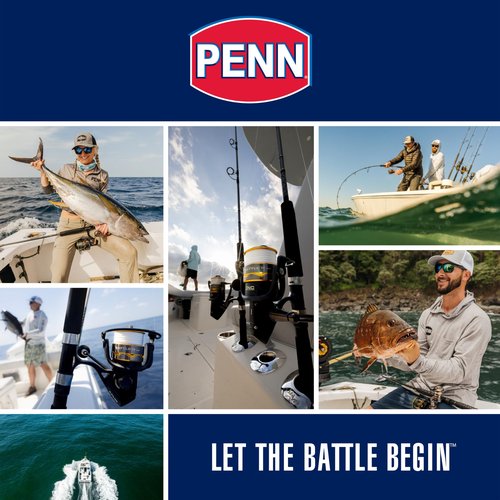 PENN 8' Battle IV Spinning Fishing Rod and Reel Combo Kit, 5000 Reel, CNC Gear Technology, Full Metal Body and Sideplate, HT-100 Drag System