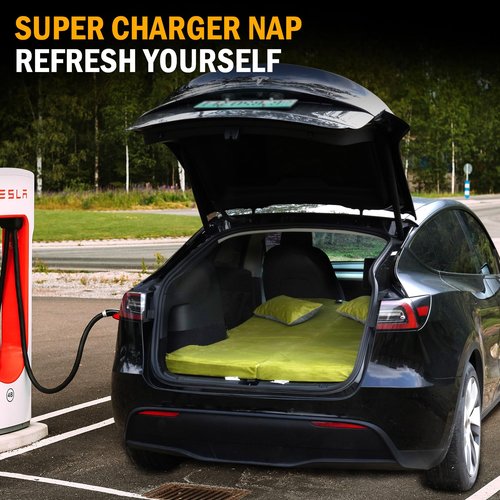 Memory Foam Camping Mattress for Tesla Model Y Sleeping Pads Sleeping Mat 3 INCH Thick Road Trip/Car Camping/Super Charger Nap/Temporary Car Sleeping 2 Pad