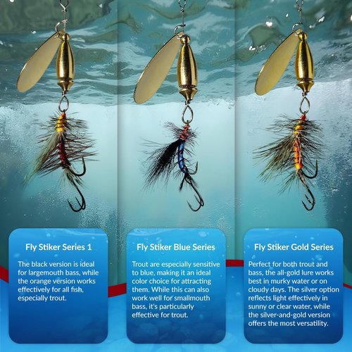 RoxStar Fly Strikers Blue Series | Proven Nationwide to Out-Fish Any Trout Spinner | Hand-Crafted in The USA | Stop Fishing - Start Catching!
