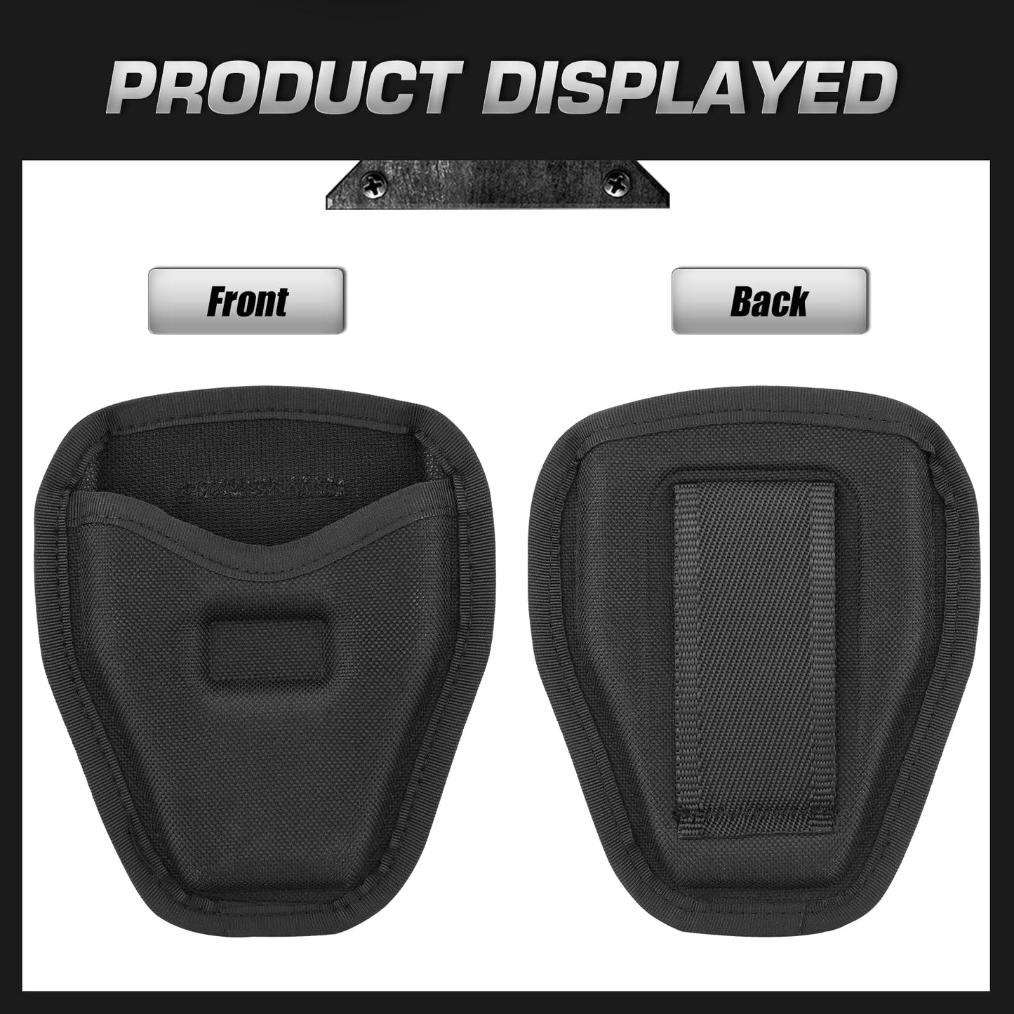 Handcuff Case, Open Top Handcuff Holder Holster, 600D Nylon Cuff Pouch for Duty Belt Accessories Fits Standard Chain or Hinge Handcuffs, Wear-Resistant Ullnosoo