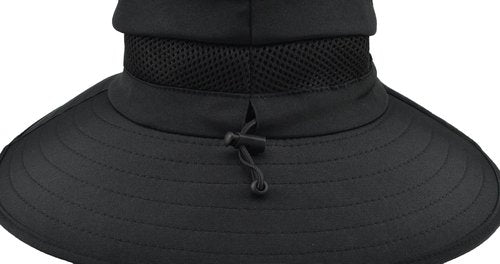 EINSKEY Waterproof Sun Hat for Men Women, UPF 50+ UV Protection Wide Brim Packable Hat for Fishing Hiking Garden Safari Beach Black