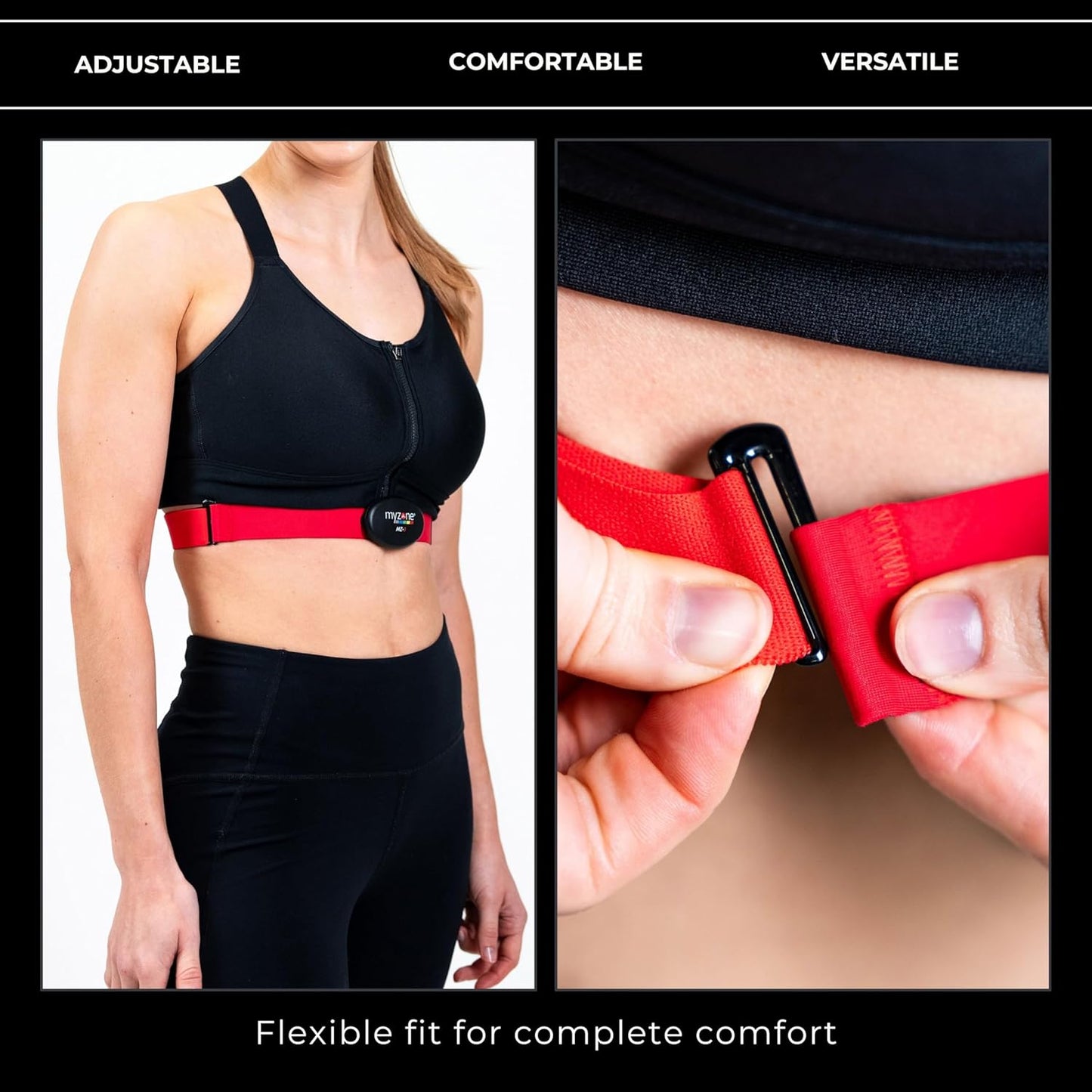 MYZONE MZ-3 Physical Activity Chest Strap Heart Rate Monitor - Fitness & Activity Tracker