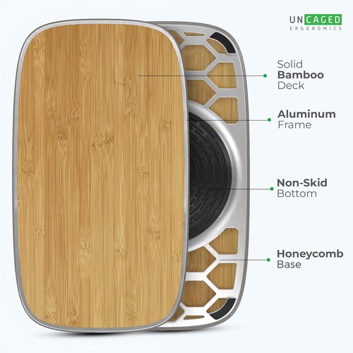Base+ Standing Desk Balance Board, Anti Fatigue Mat Standing Desk for Office, Wobble Balance Board Exercise Mat for Improved Posture & Focus, Wobble Accessories