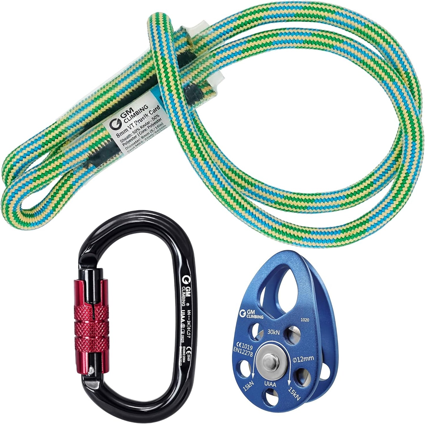 GM CLIMBING Swing Cheek Micro Pulley 30kN CE UIAA Certified