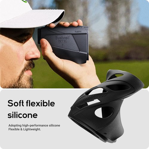 TUSITA Silicone Case Compatible with Bushnell Tour V6 / Tour V6 Shift Laser Golf Rangefinder - Black