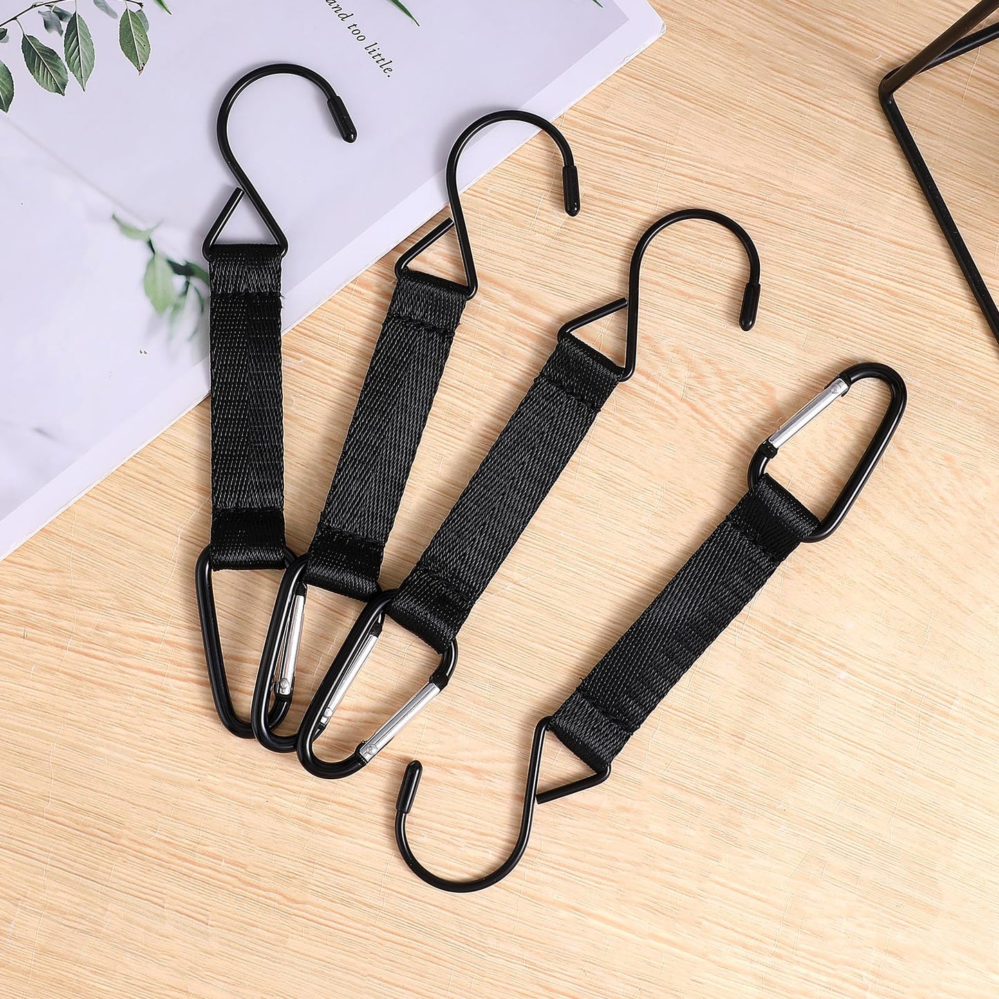 4 Pieces Fence Hooks for Baseball Tennis,Football Bag,Water Cup Backpack Nylon Safety Buckles Fence Hooks Multifunctional Hanging Buckles Metal Hooks for Softball Outdoor Sports Equipment