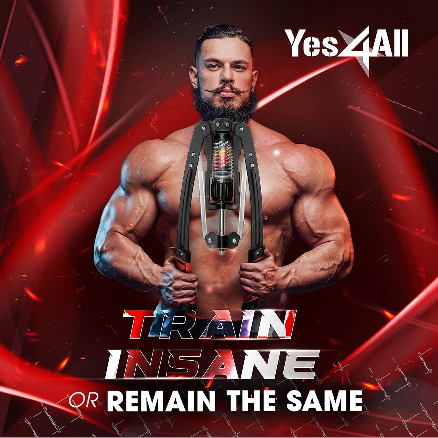 Yes4All Wrist and Forearm Blaster - Wrist Roller & Forearm Roller for Training, Workout - Wrist/Arm Blaster - Fit 1-inch Standard & 2-inch Olympic Weight Plates