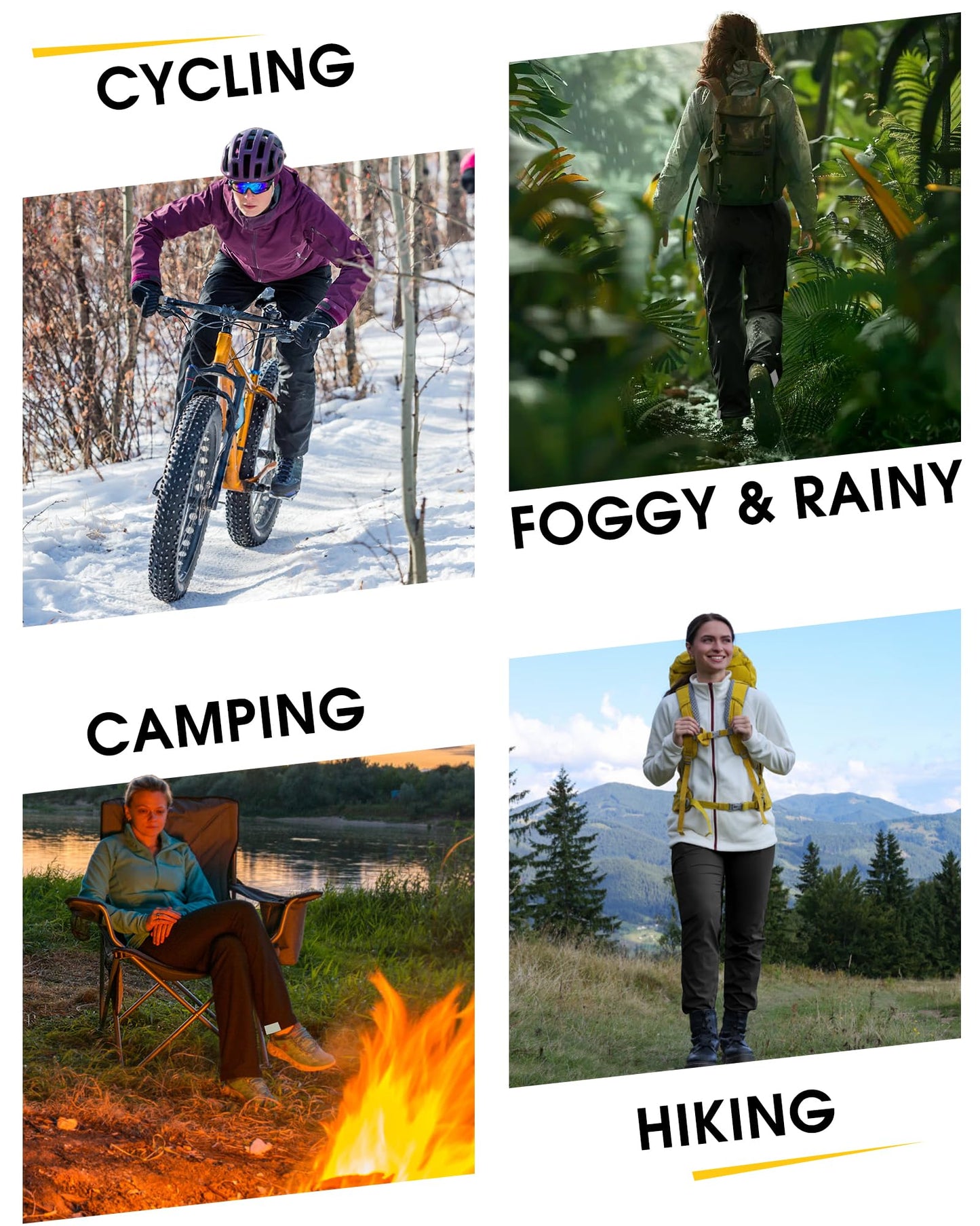 33,000ft Packable Rain Pants for Women Waterproof Pants Lightweight Rain Over Pants Outdoor Windproof Pant for Golf Hiking Black