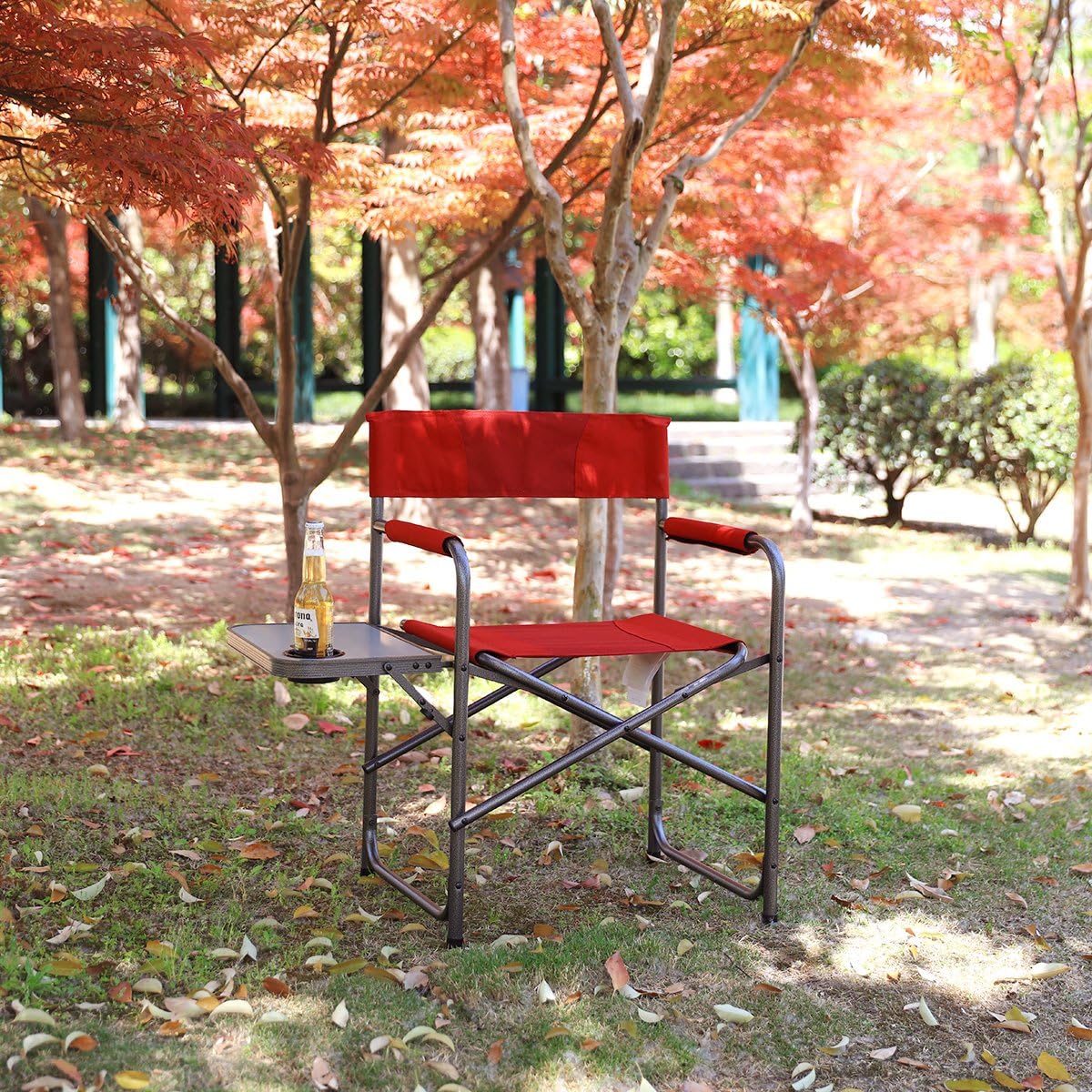 PORTAL Director Chairs, Foldable, Alloy Steel, Blue/Grey