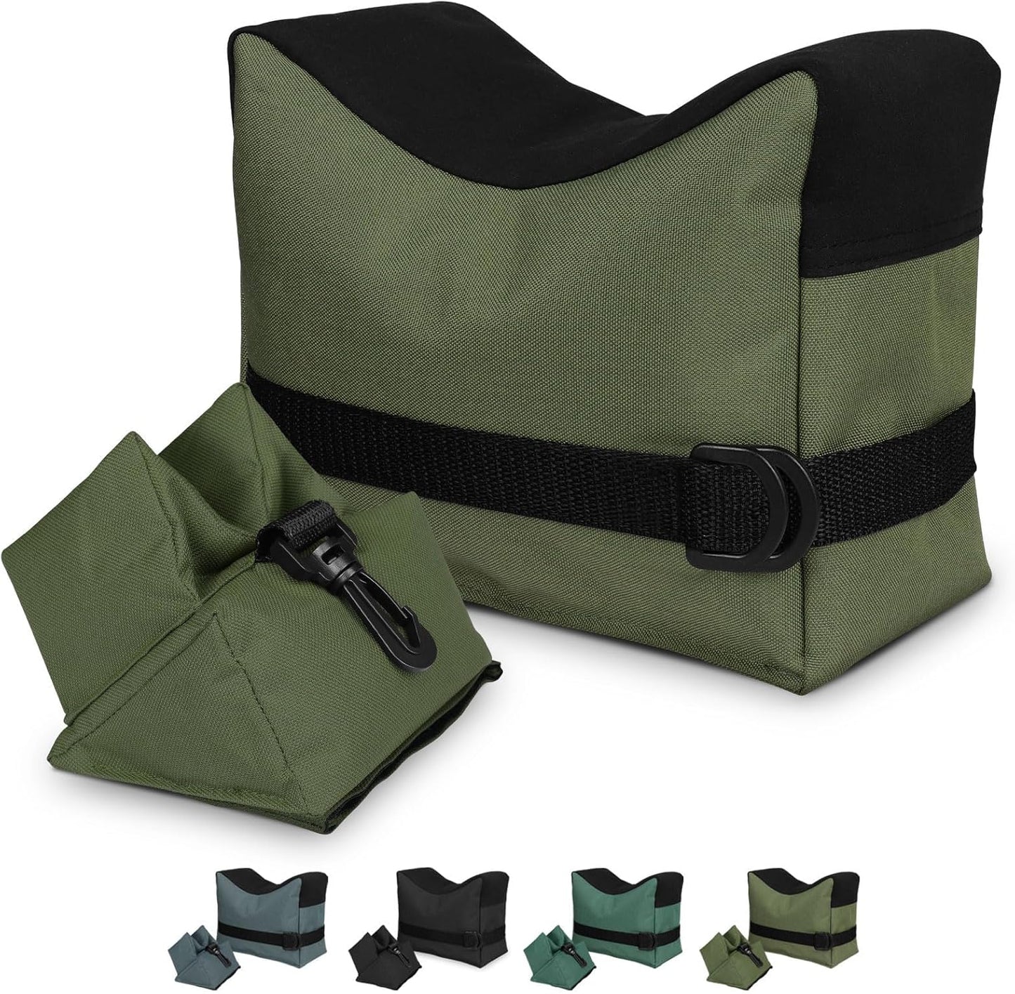Twod Outdoor Shooting Rest Bags - Target Sports Bench Rest with Front & Rear Support SandBag Stand Holders for Gun Rifle Shooting Hunting Photography - Unfilled