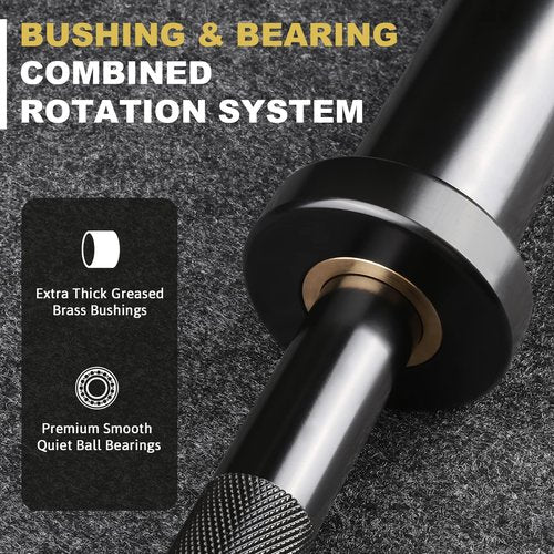 LIONSCOOL Premium 4ft Barbell and 20” Loadable Dumbbells Pairs for Strength Training and Olympic Weightlifting