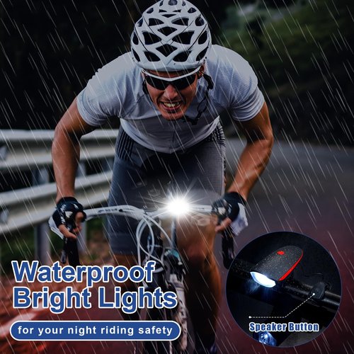 VIHOSE 8 Sets Ultra Bright LED Bike Light Set USB Rechargeable Bicycle Light for Night Riding 3 Light Modes Headlight for Bike Back Taillight for Men Women Bike Accessories Road Mountain