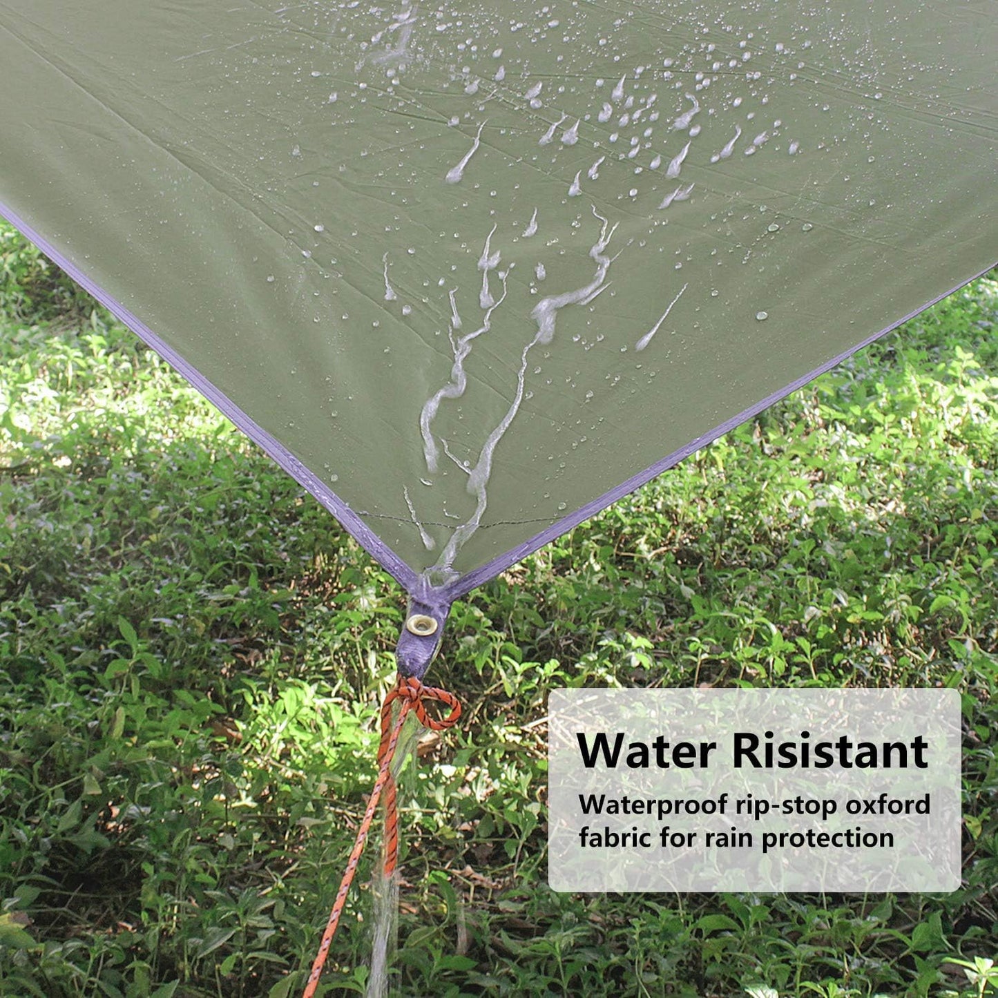 Unigear Hammock Rain Fly, 16.4/14.4/13/10ft Camping Tarp, UV Protection & Waterproof & Lightweight for Camping, Backpacking and Outdoor Adventure (Brown,10 * 10ft)