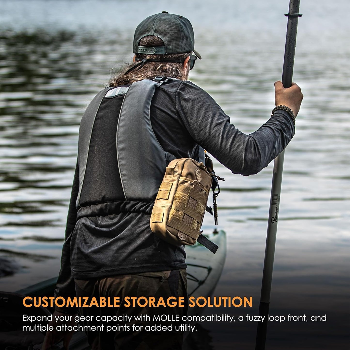 Hazard 4 Hazard 4 Broadside Large Utility Pouch with Molle, 9 X 5-Inch, Coyote